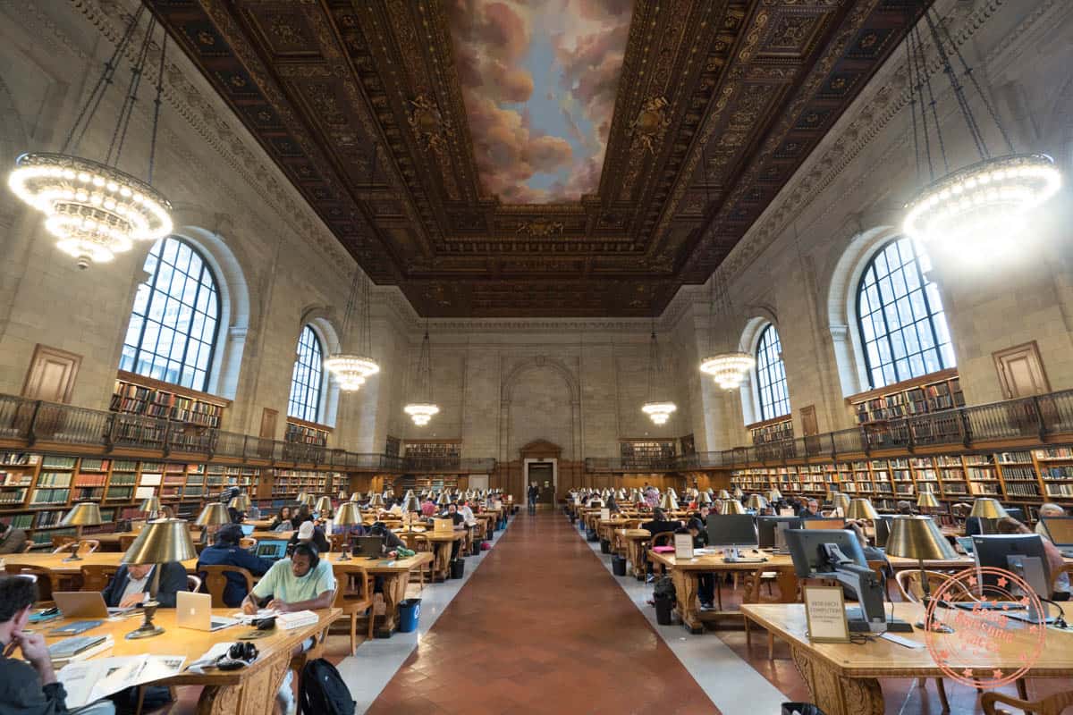 view inside new york public library