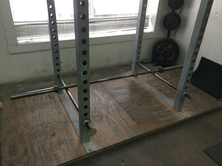 This picture shows a deadlift rack, great for...deadlifting!