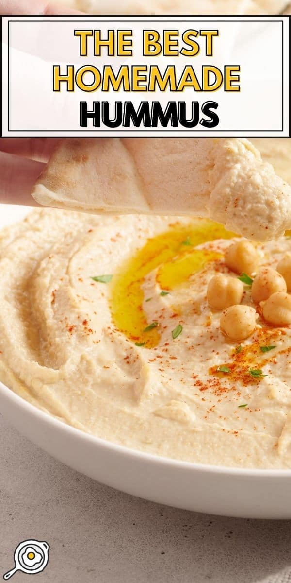 homemade hummus pin image
