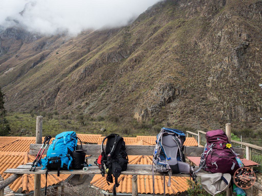 Inca Trail Backpack Gear Lined Up