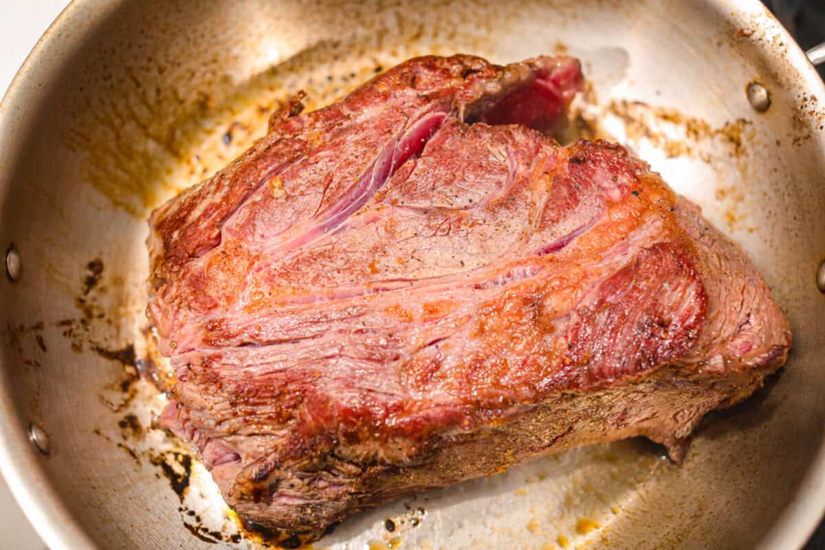 Roast searing in a larg skillet.