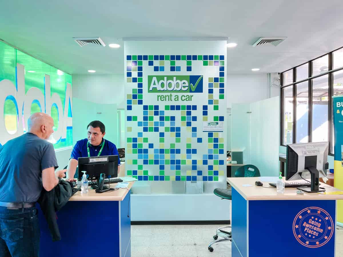 adobe rent a car check in counter