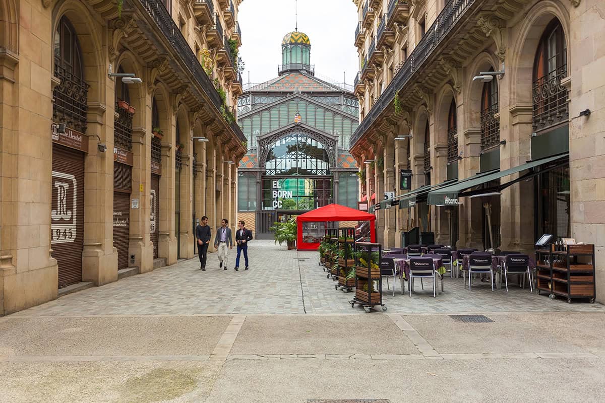 facade of el borne cultural center in barcelona