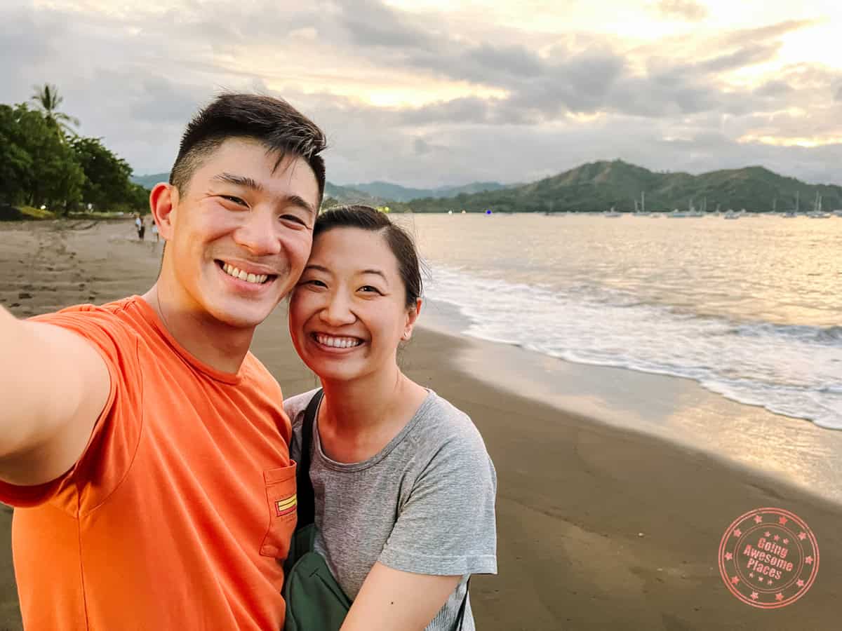 going awesome places at playa del coco at sunset