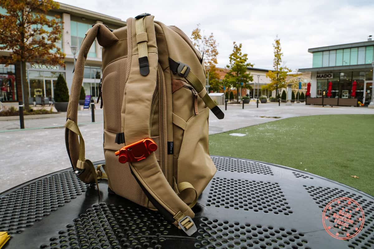 shimoda urban explore backpack with peak design capture accessory