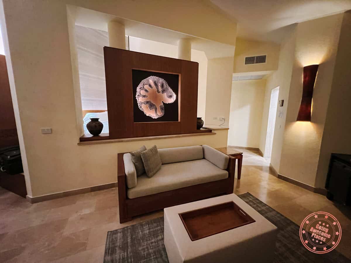 the westin reserva conchal suite living room space