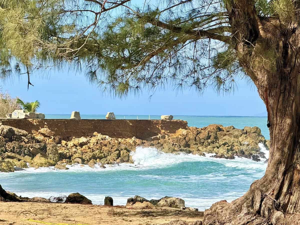 sunny day on a beach in puerto rico