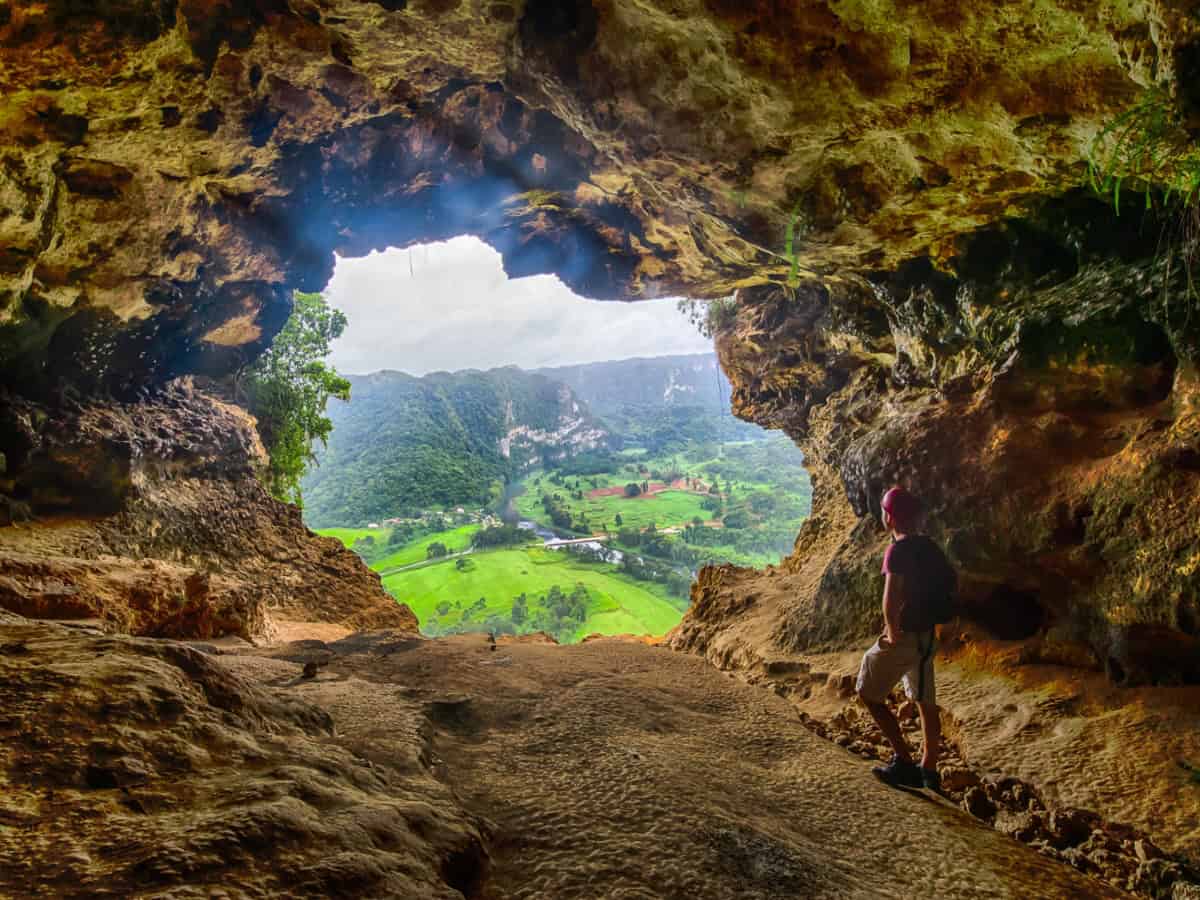 hiking to window cave in puerto rico