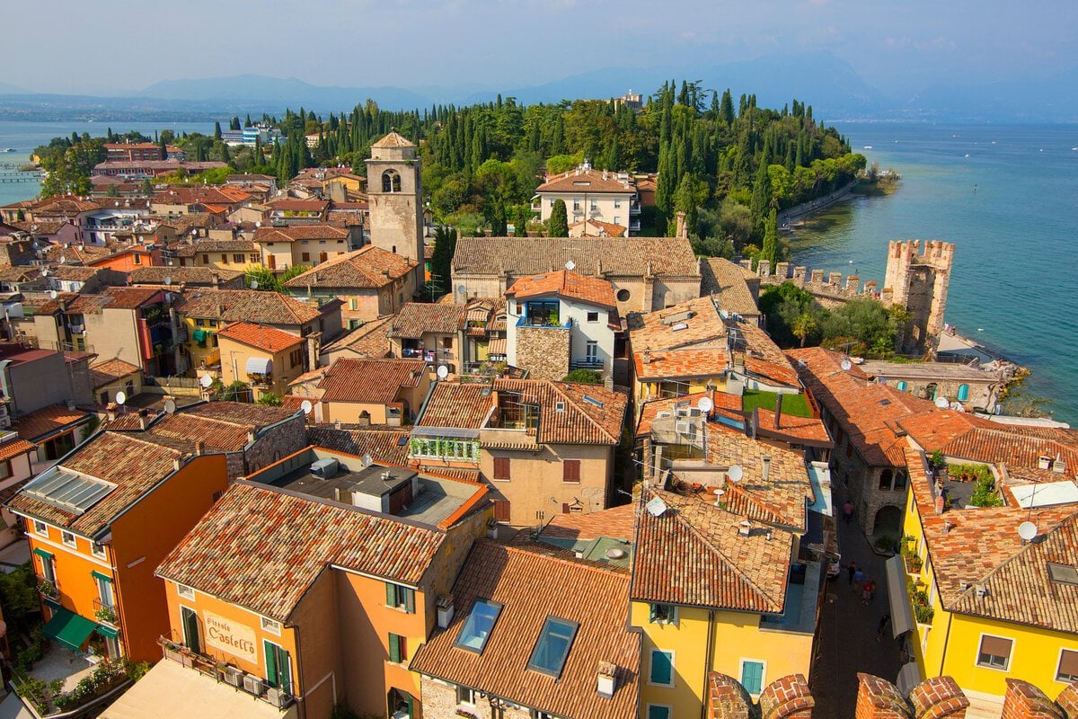 - Three Shores, One Lake: Finding Your Own Rhythm on Lake Garda Roofs of Sirmione at Lake Garda, Italy.