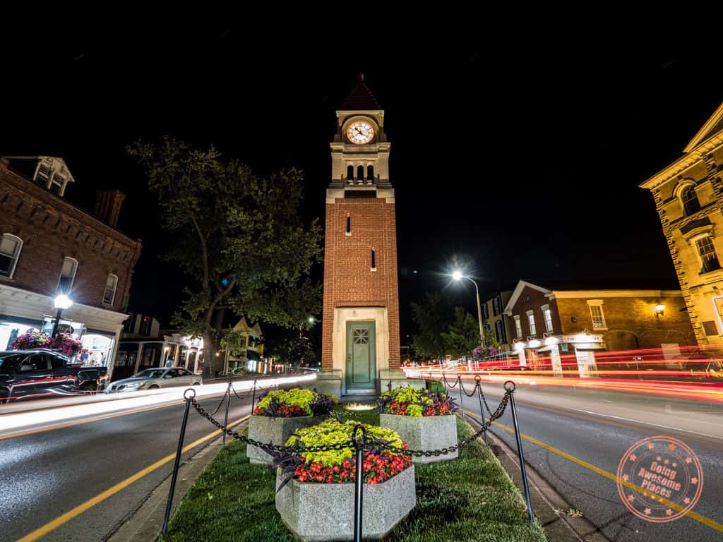 niagara on the lake clocktower night timelapse