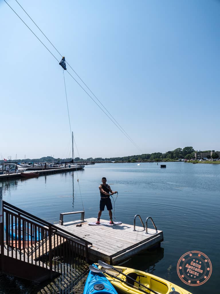 getting ready to go wakeboarding in port colborne