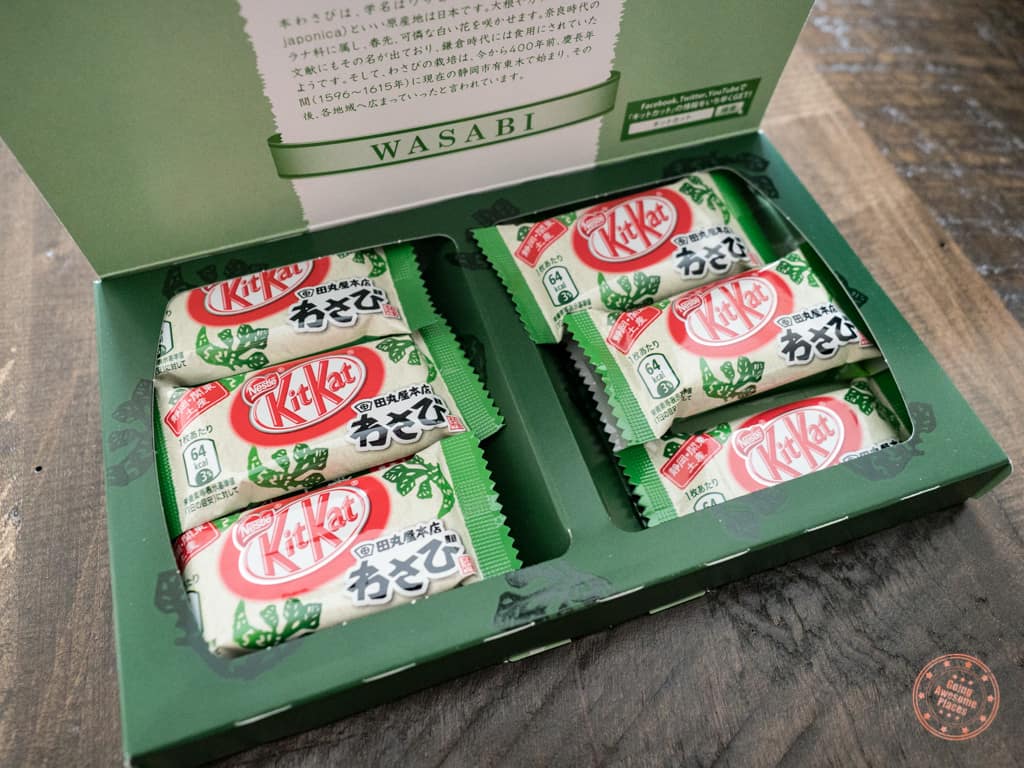wasabi flavoured kit kat from japan in box