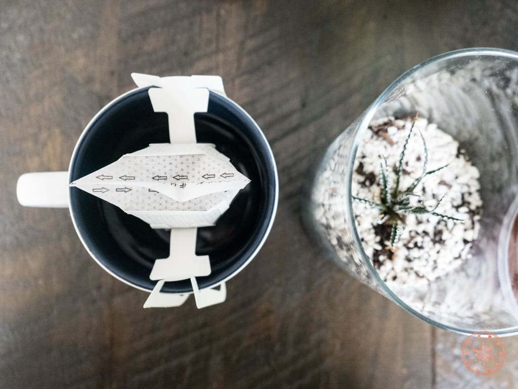 blendy pour over coffee on cup