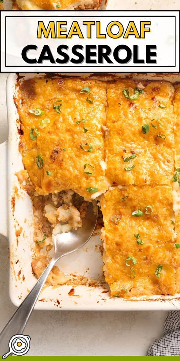 meatloaf casserole pin image