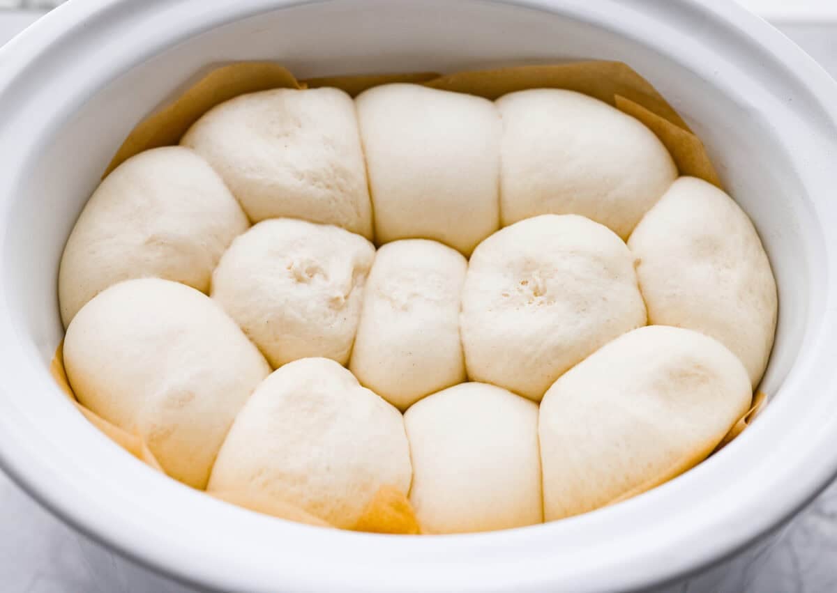Rolls risen and fluffy.