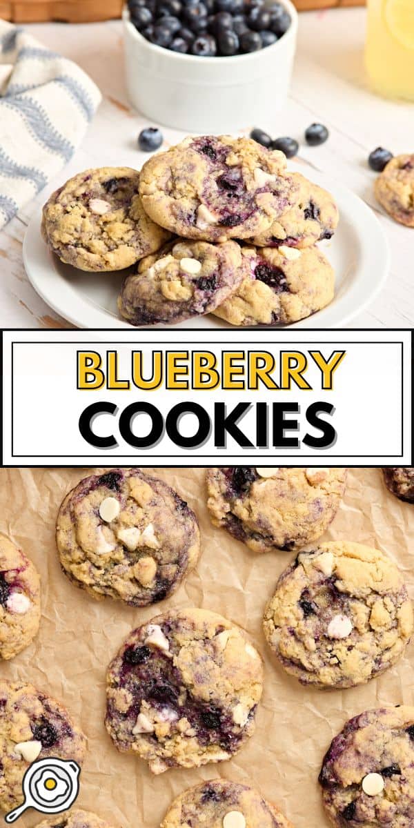 blueberry cookies pin image