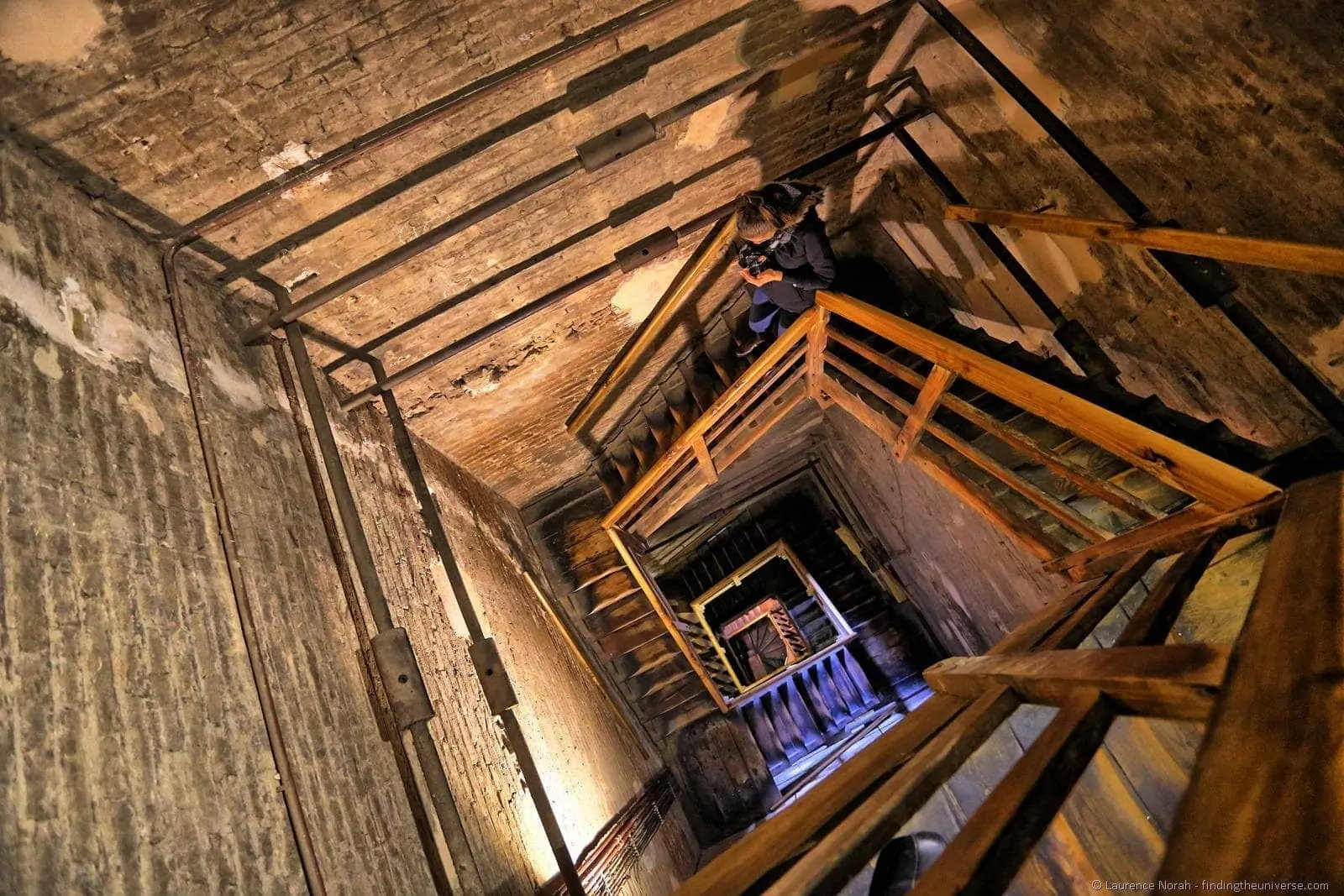 View down from a tower in Bologna over the rooftops