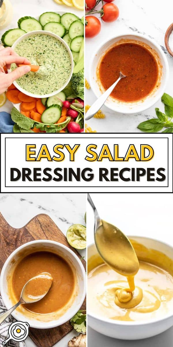 easy salad dressings pin image