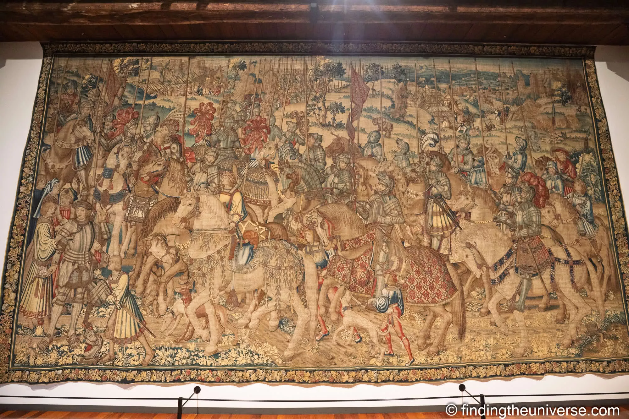 A historic tapestry on display in the Eremitani Civic Museums, Padua
