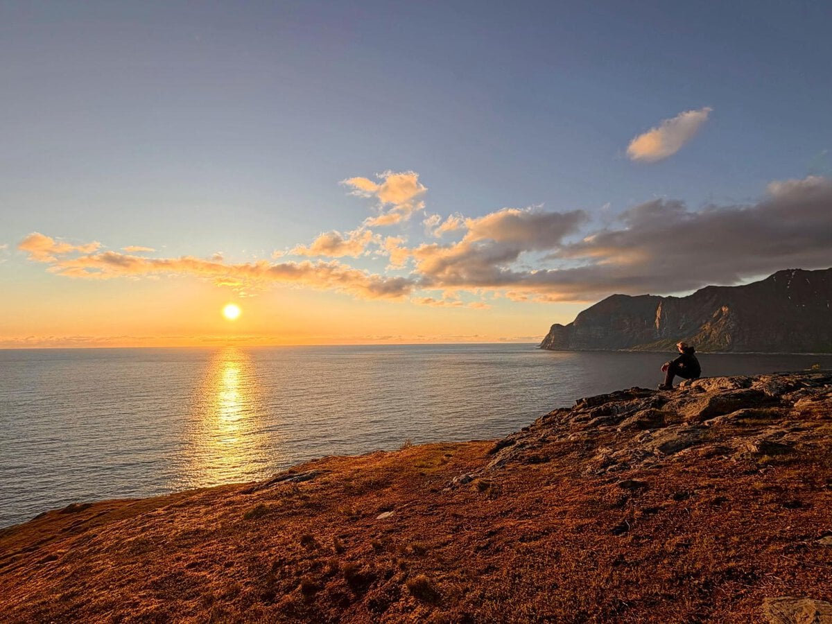 northern norway trip - A Guide to Exploring the Outdoors of Northern Norway Jake, from Penguin Trampoline, watching the midnight sun in Northern Norway