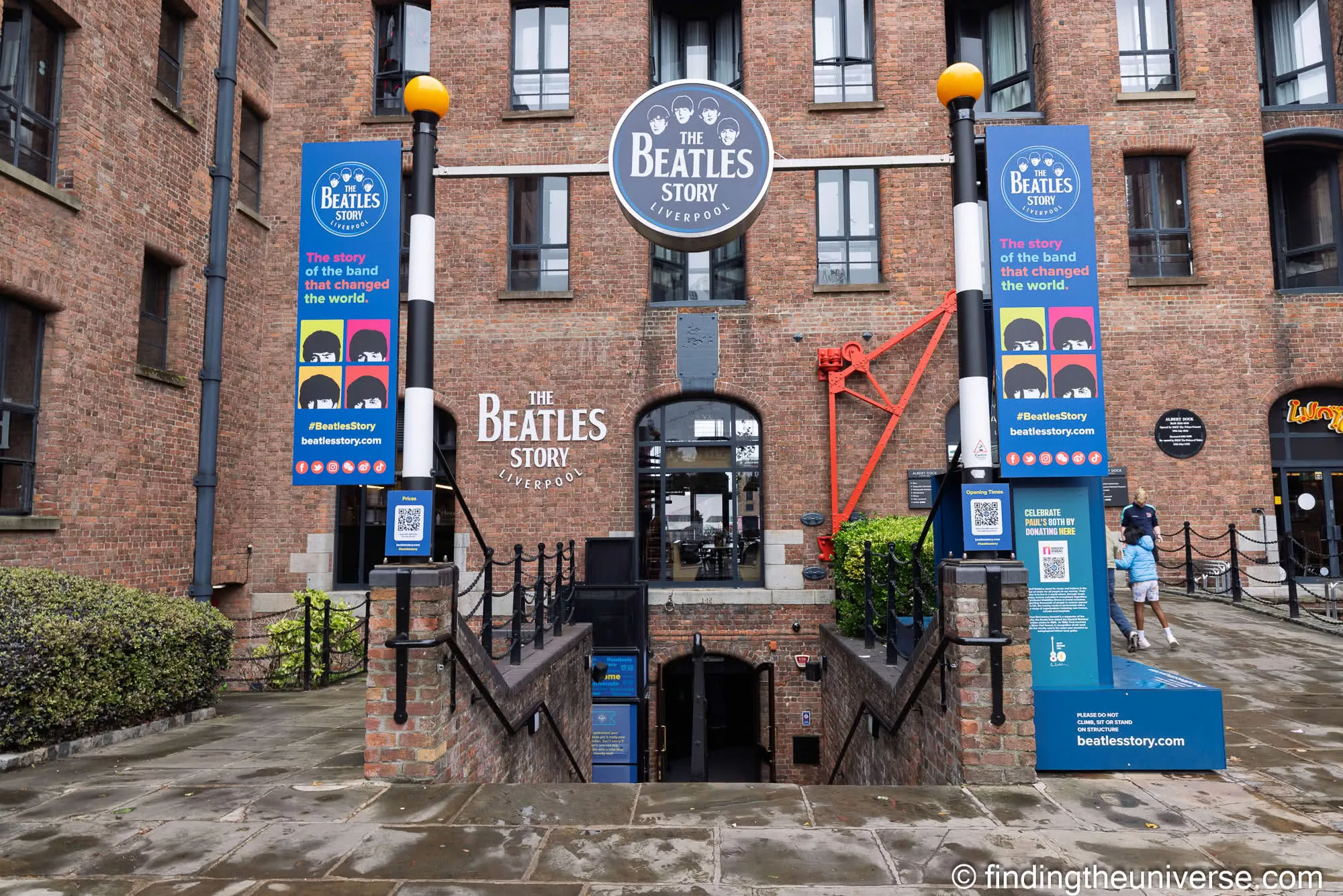 Entrance to The Beatles Story museum at the Royal Albert Dock, Liverpool