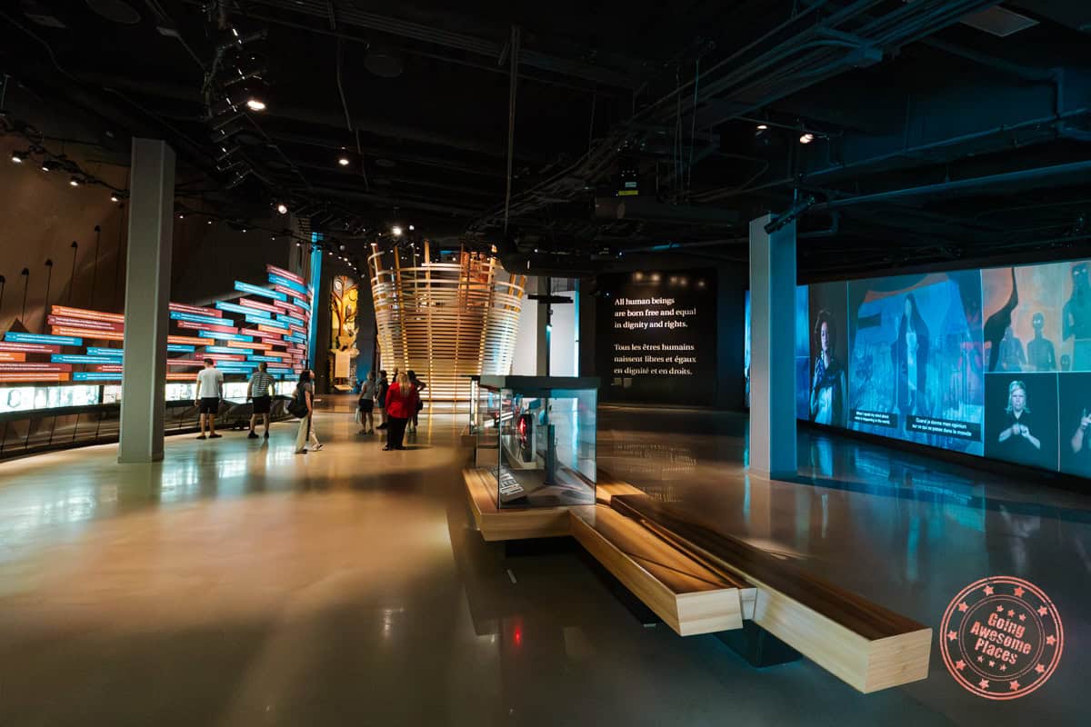 canadian museum for human rights initial exhibit
