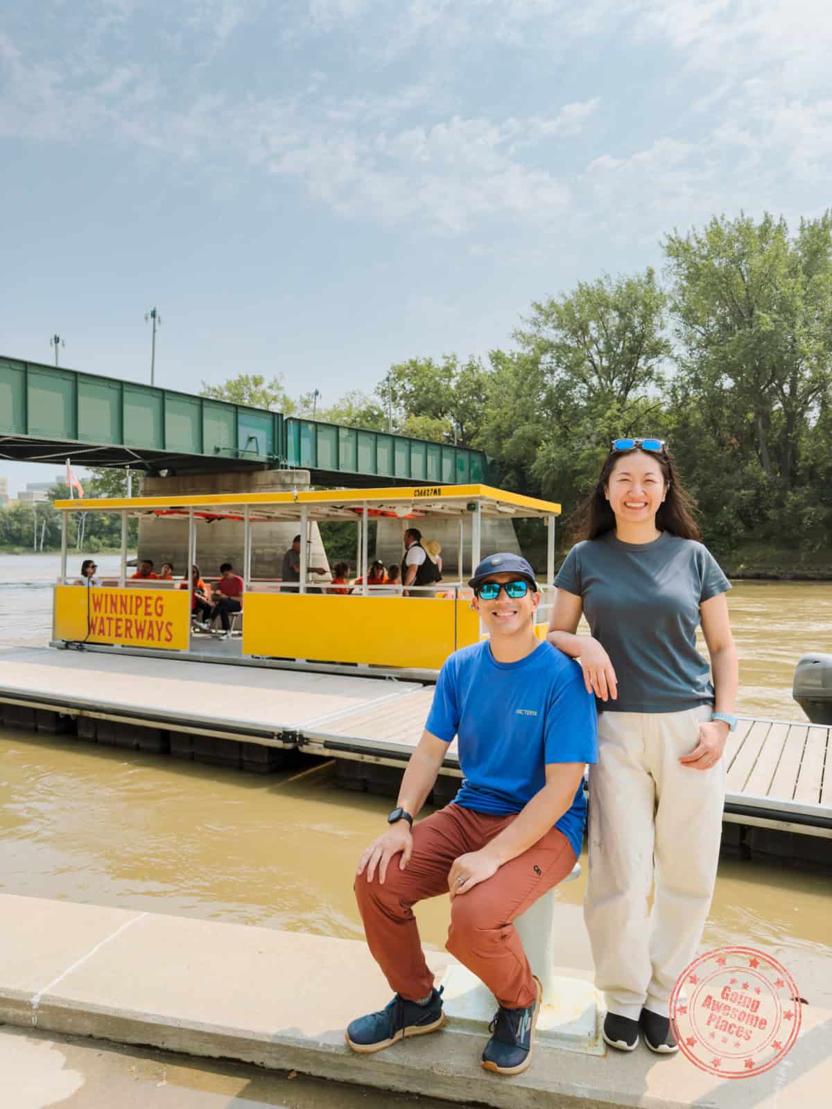 will and chantelle with winnipeg waterways boat