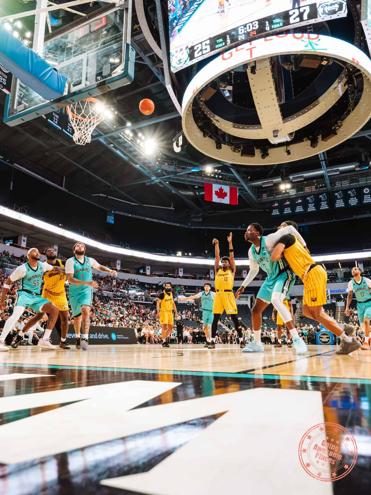 winnipeg sea bears cebl basketball free throw in game