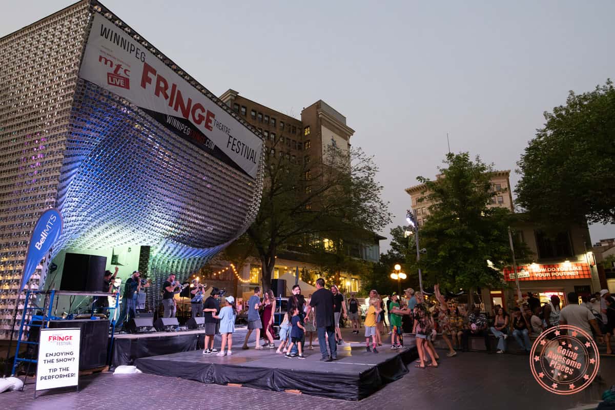 winnipeg theatre fringe festival with super cool brass band at the cube